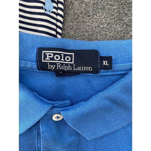 LOT (3) Size XL Polo Ralph Lauren Short Sleeve Shirt Polos Pony Blue Gray - Picture 2 of 14